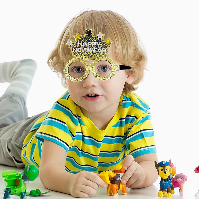 HAPPY NEW YEAR Paper Glasses 2024 New Year Eyeglasses Frame Photo Props