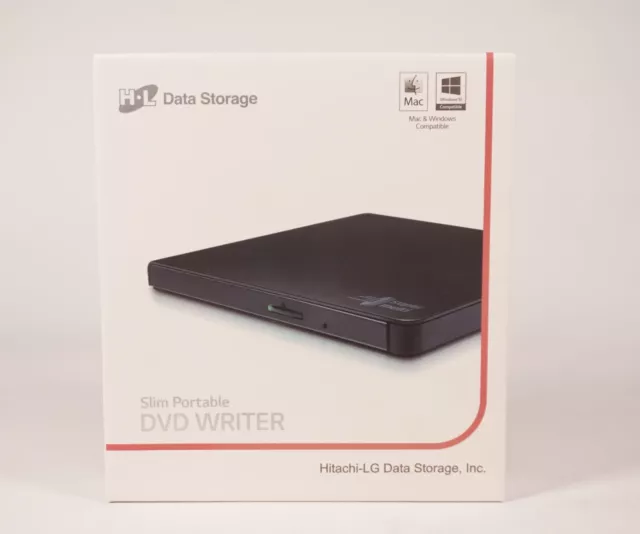 HL Data Storage Slim Portable DVD Writer Hitachi-LG GP57EB40 schwarz in OVP