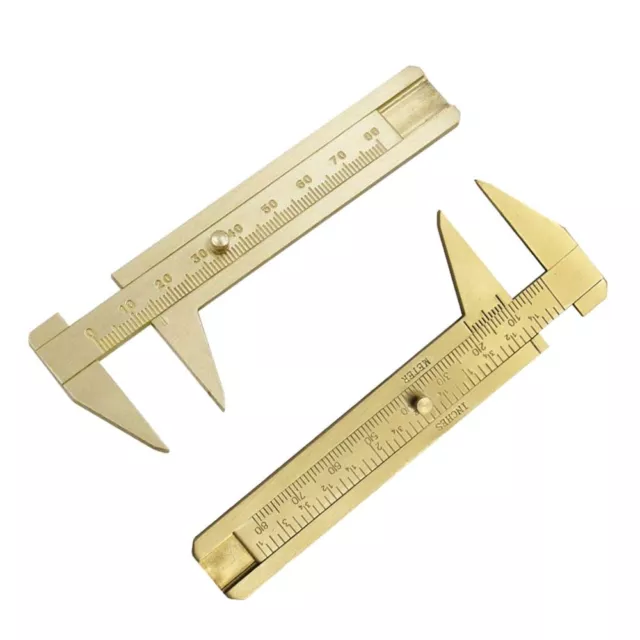 0-80mm Calibrador Vernier de latón Calibrador deslizante Regla Regla de latón