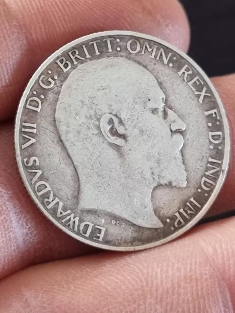 1902 Edward Vii 0.925 Silver One Florin Coin