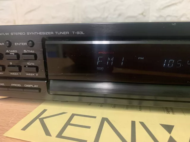 KENWOOD T-93L Sintonizzatore FM/MW/LW STEREO TUNER Perla Nera