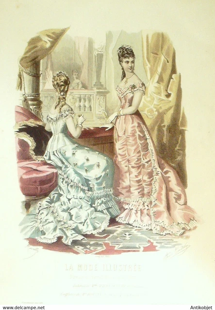 Gravure La Mode illustrée 1877 n°52 (maison Maury-Leriche)