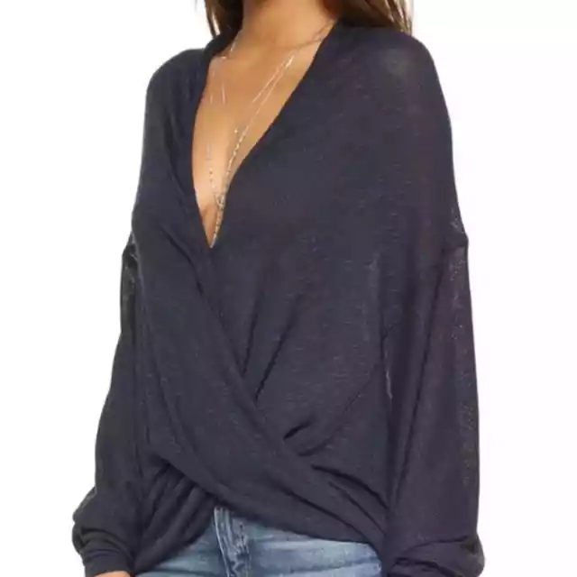 FREE PEOPLE Sheila Hacci Wrap Kimono Sweater Top Small 2