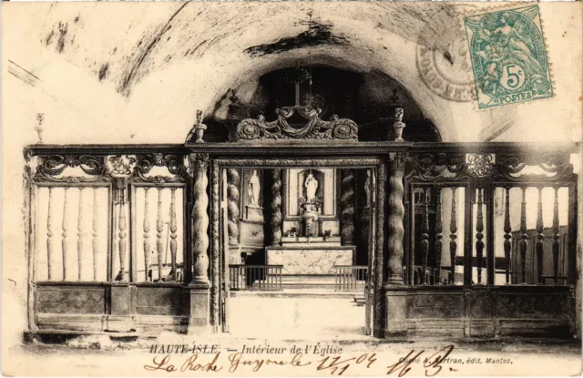 CPA Haute-Isle Interieur de l'Eglise FRANCE (1309143)