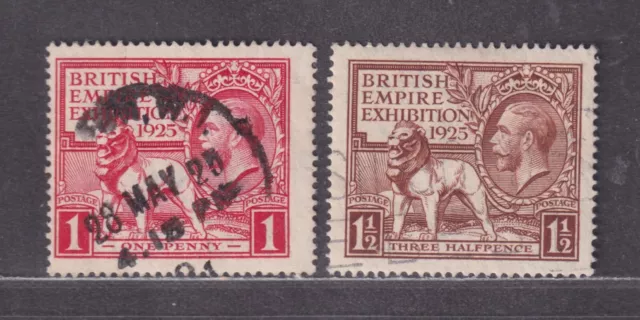 Great Britain SG 432-433 Used 1925 British Empire Exhibition Set