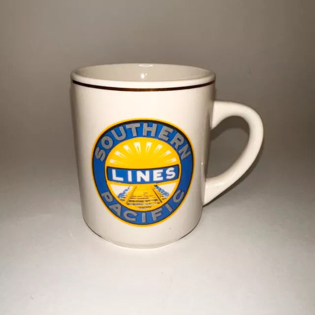 Nice Southern Pacific Coffee Mug Railroad Country Trains 21529-0250 Gold Trim