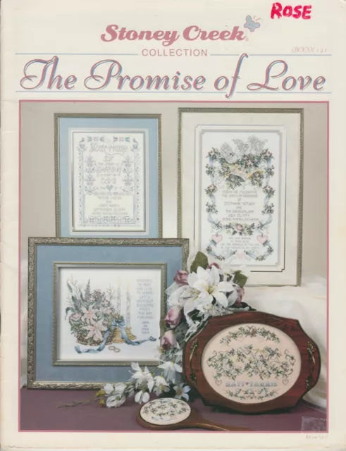 Stoney Creek The Promise of Love wedding sampler cross stitch pattern book 1994