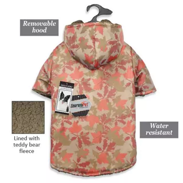 Zack & Zoey Elements Camo Warm Water Resistant Thermal Jacket w/Removable Hood