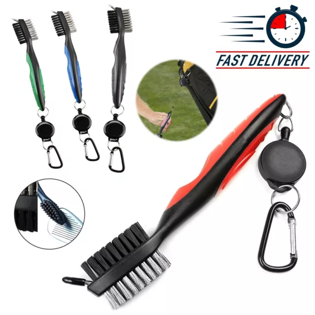 Golf Brush Club Cleaning Tool Groove Cleaner Hook to Bag For Iron & Wood Clubs