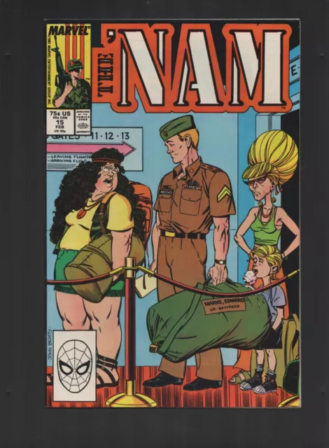 Marvel Comics The 'Nam February 1988 VOL# 1 NO# 15 Comic Book Comicbook 30