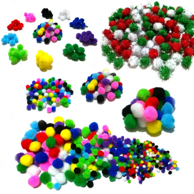 Pom Poms In 5 Sizes 14 Colours and Many Pack Sizes 2