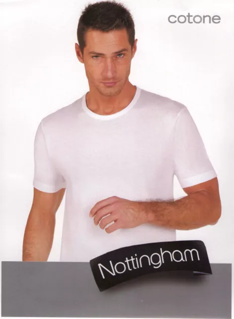 3 T-Shirt Uomo Nottingham Art. Tm6102B Girocollo In 100% Cotone Pettinato