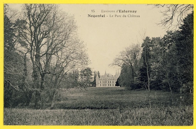 cpa 51 - Environs d'ESTERNAY NEUVY (Marne) Le PARC du CHÂTEAU de NOGENTEL