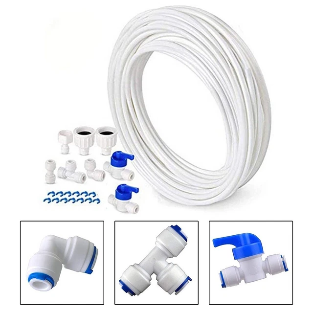 HUAZIZ Kit de Tube de Tuyau d'air en Polyuréthane Noir, 5 M PU Tuyau Air, 10 mm OD x 6,5 mm ID avec 14 kits de Connecteur 1 Coupe-Tube HUAZIZ Kit de Tube de Tuyau d'air en Polyuréthane Noir, 5 M PU Tuyau Air, 10 mm OD x 6,5 mm ID avec 14 kits de Connecteur 1 Coupe-Tube