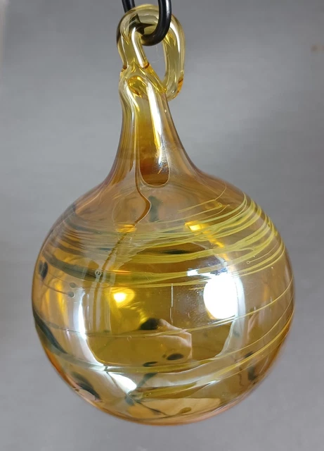 Hand Blown Glass Ornament Ball . Self Representing Artist (SRA)