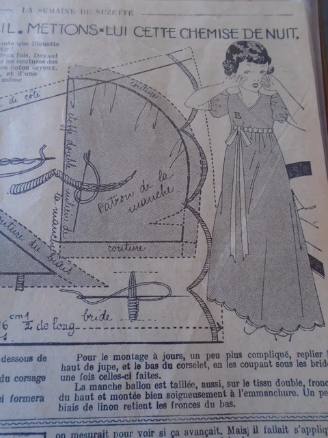 PATRON ORIGINAL POUR La Poupee  Bleuette Pyjama D'interieur Mars 1938 EUR 6,00 - FR