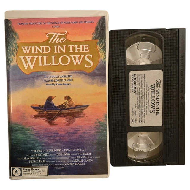 THE WIND IN The Willows VHS Kenneth Grahame 1996 Animated Mole Ratty Mr ...