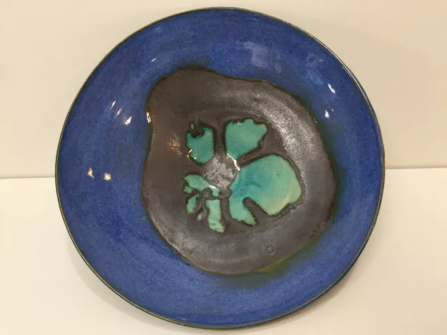 Vintage Japanese Art Pottery Bowl, Signed, 9 1/2" Diameter x 3" High