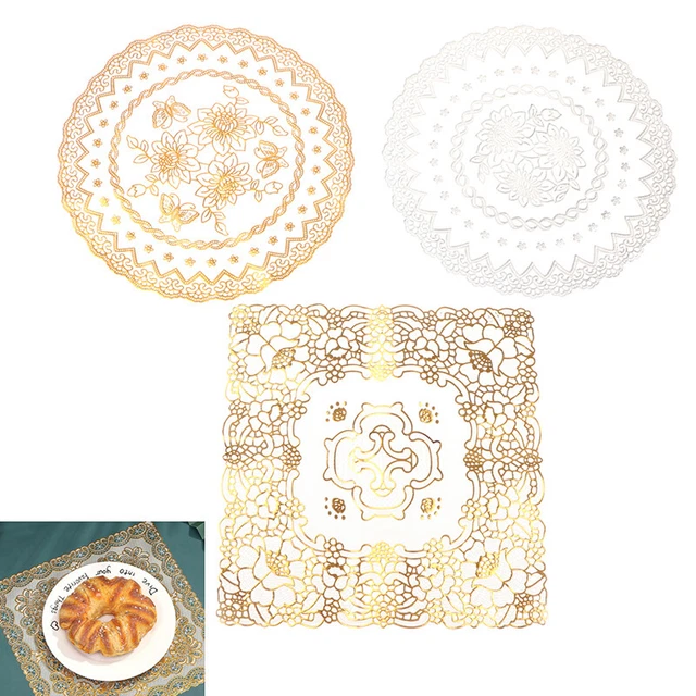 Tappetino da tavolo ricamo in pizzo 3D tappetino natalizio tovagliolo doily cucinaTSDENZD Sn