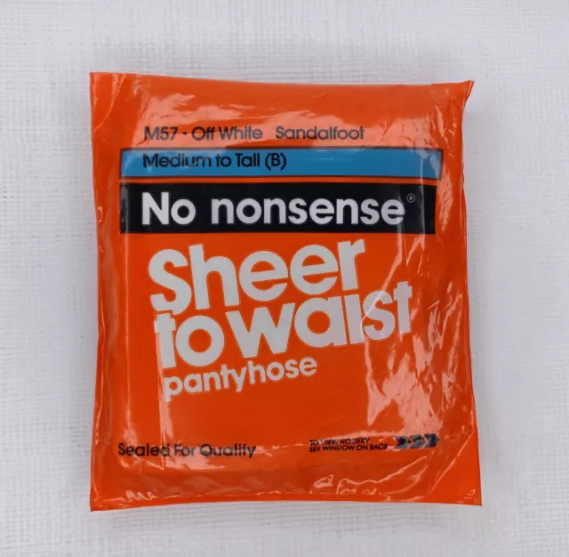 NOS NO NONSENSE Sheer To Waist Pantyhose Med / Tall Size B Off White ...