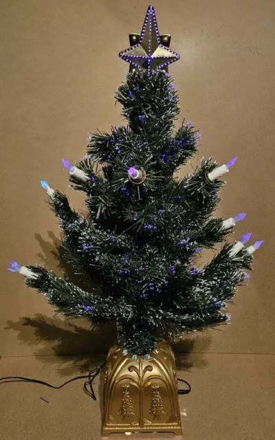 Puleo 48” Fiber Optic Color changing fake candles Holiday Christmas Tree