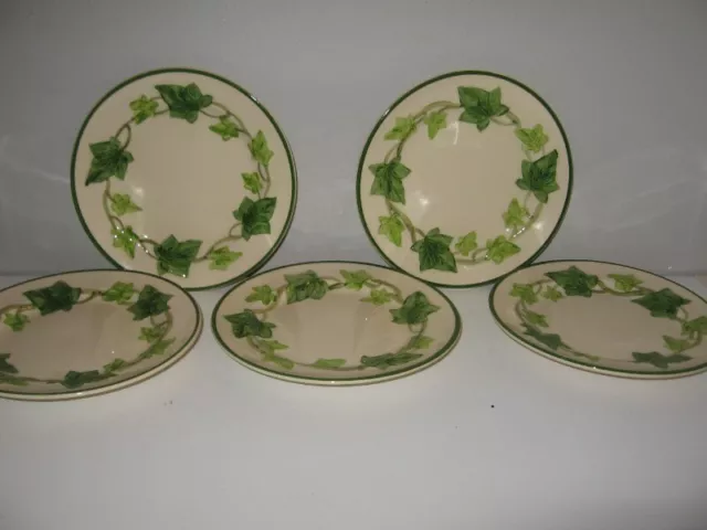 Set of 5 Franciscan "Ivy" Bread & Butter Plates 6 1/4" California VGC