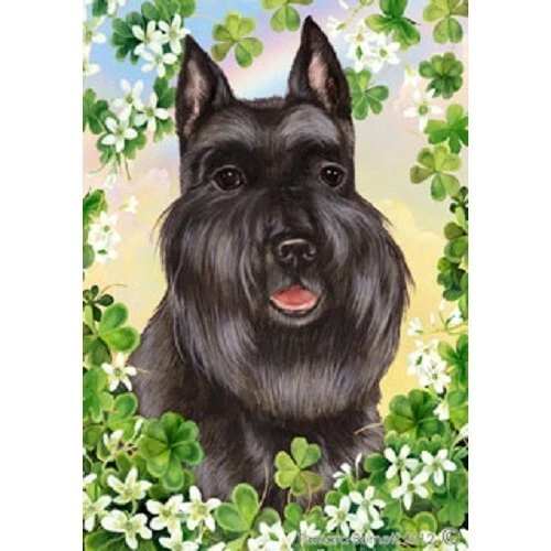 Clover Garden Flag - Black Schnauzer 312371