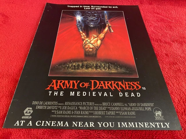 Pad13) Filmwerbung 12X9" Armee Der Dunkelheit: Bruce Campbell, Einbeth Davidtz