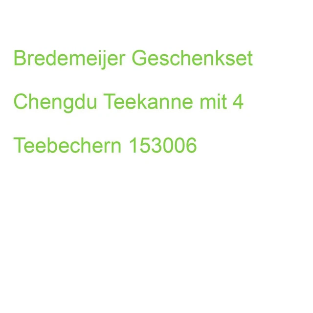 Bredemeijer Geschenkset Chengdu Teekanne mit 4 Teebechern 153006