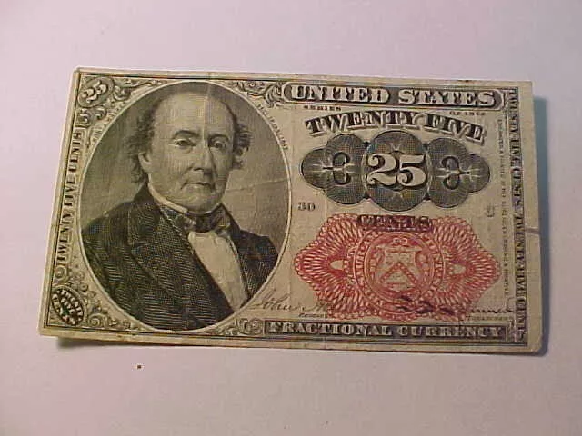 1874 Fractional Currency 25 Cent Note Nice Grade Fractional Note