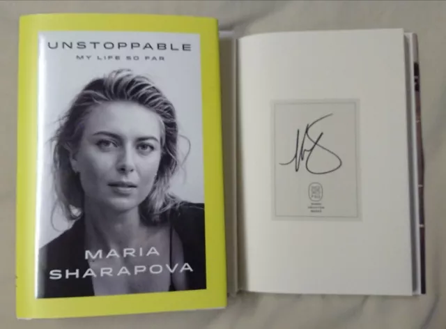 Signed Maria Sharapova Unstoppable My Life So Far Tennis 1/1 HC DJ Surgarpova
