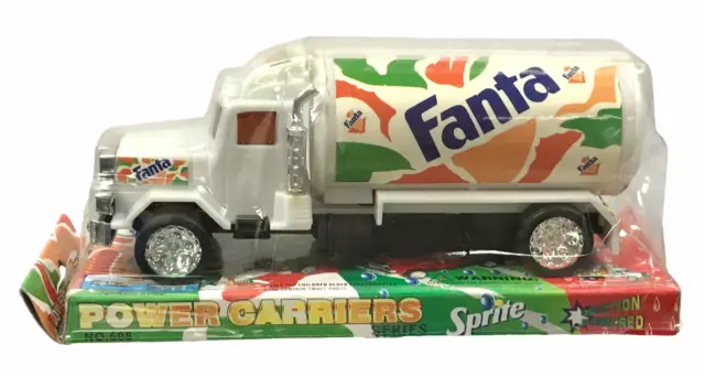 Coca Cola Power Carrier Fanta Truck 5 1/2” Friction Power New