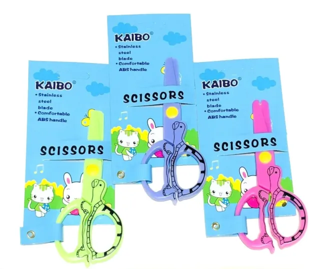 Kaibo Plastic Safety Scissor Scissors for Kids School children Assorted Colours