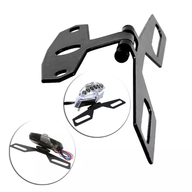 Adjustable Motorcycle Folding License Plate Holder Rear Tail Light Bracket Mount