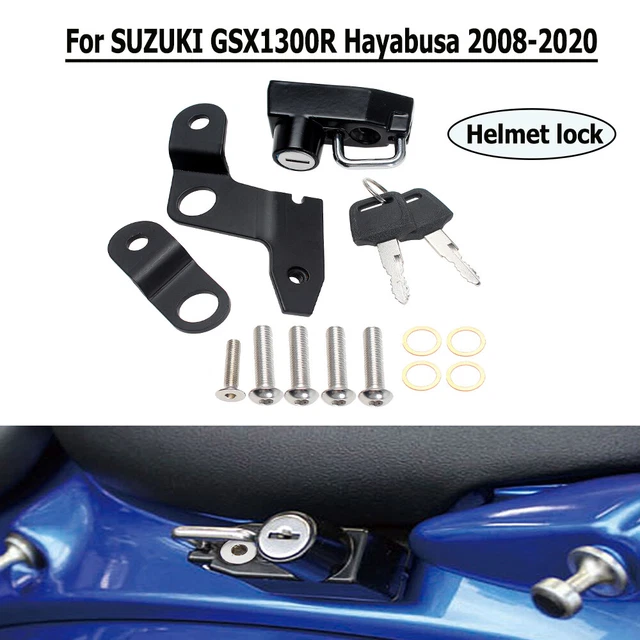 1Set Helmet Lock Stainless Steel Anti-Theft For SUZUKI GSX1300R Hayabusa 08-2020
