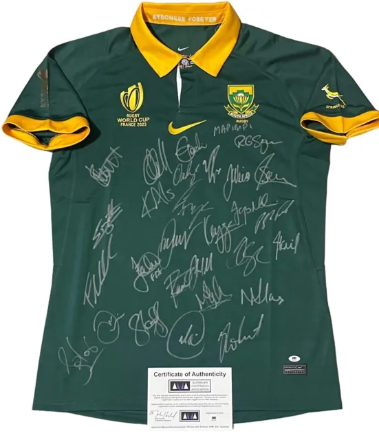 South Africa Springboks Team Signed World Cup 2023 Rugby Jersey With COA