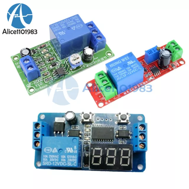 NE555 DC 12V Delay Time Relay Timer Switch Adjustable Module Digital LED Display