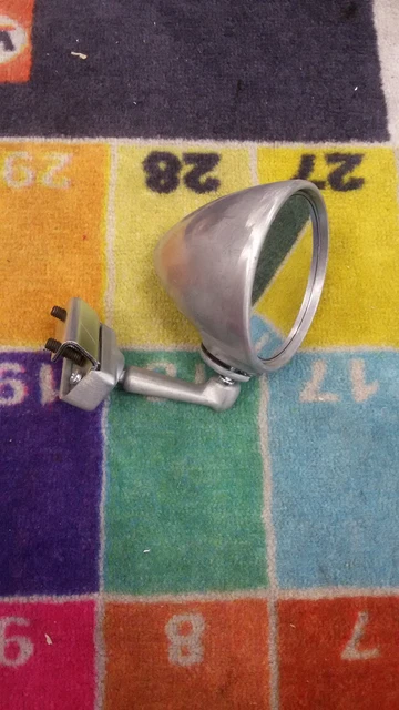 Specchio Retrovisore Per Fiat 500 F L R Rotondo Cromato A Goccia Con Morsetto - Foto 8