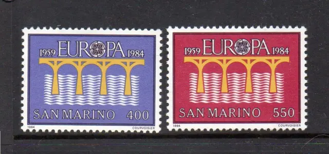 San Marino Mnh 1984 Sg1224-1225 Europa - 25Th Anv Of Cept