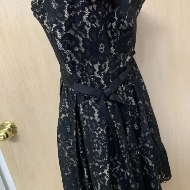 Neiman Marcus For Target Prom Dress Cocktail Black Strapless Lace NWT Size 8