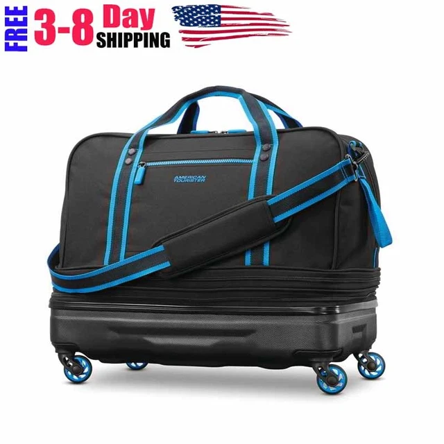 20" Rolling Tote Duffle Bag Carry On Luggage Wheeled Expandable Travel Suitcase