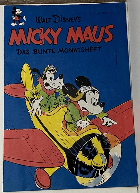 Disney Micky Maus Ehapa das bunte Monatsheft Nr. 1 Comic 1. September 1951 