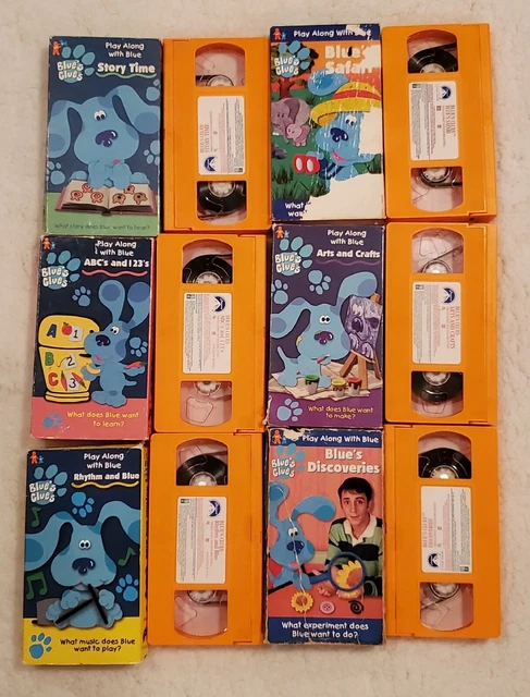 Lot of Vintage Blue’s Clues VHS- All orange tapes(Steve)Blue's Discoveries Rare
