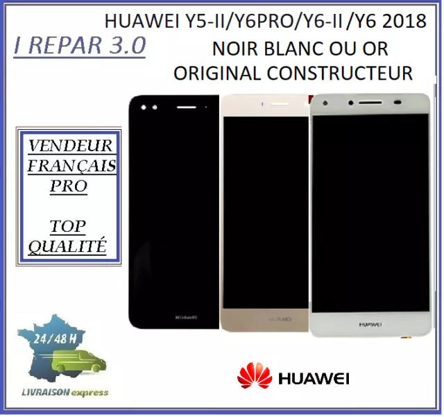 Ecran Oem Huawei Y5-II/Y5-2017/Y6 PRO/Y6-II/Y6/Y7/Y9/2018-2019-vitre arrière