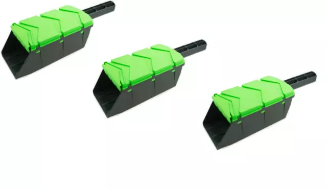 3x Scoop Spargisale Pala da Giardino Spargipepe per Seme Sale Fiocchi di Avena