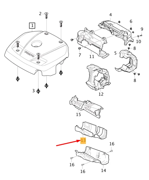 VOLVO XC60 MK2 Engine Bay Centre Sound Insulation 31492241 NEW GENUINE ...
