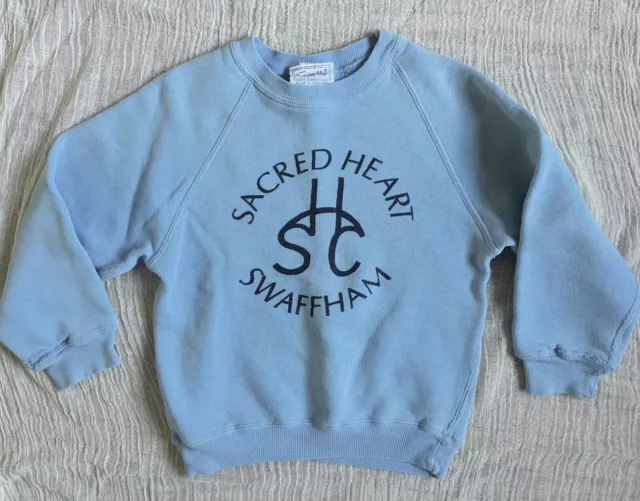 VTG 60s Gymphlex Made In England Sacred Heart Covenant School Sweatshirt Kids ?6