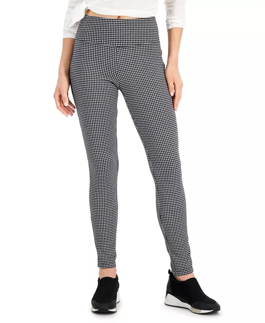 INC International Concepts Houndstooth Leggings Houndstooth Black White 3XL
