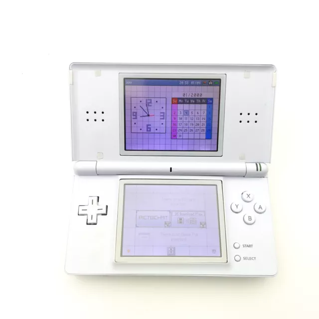 White Retrofit Nintendo DS Lite Console NDSL Video Game System 2