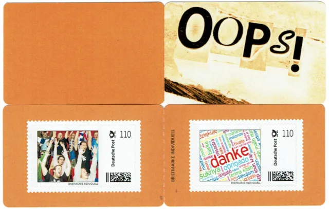 Portocard IndividuellI mit 2x 110c Briefmarken Individuell für Auslandsbriefe.RR